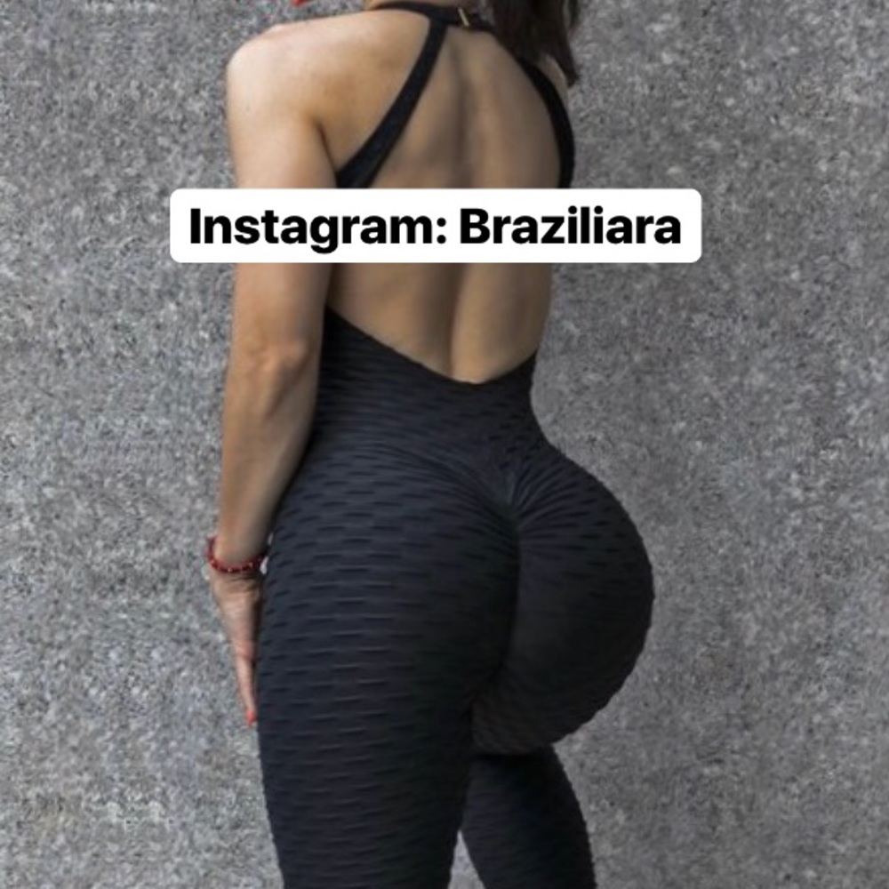 ❤️ Brazilian Honeycomb Jumpsuit Butt Booty Scrunch